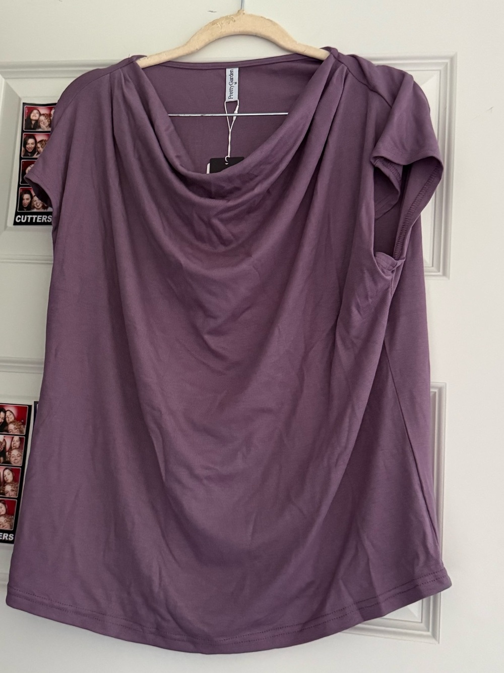 Petite Sophisticate Cowl Neck Blouse - Mauve